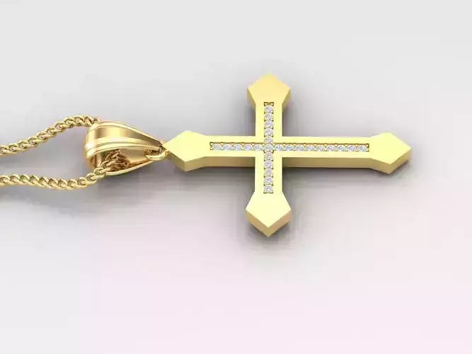 Jesus Christ Cross Pendant Print 4CP057