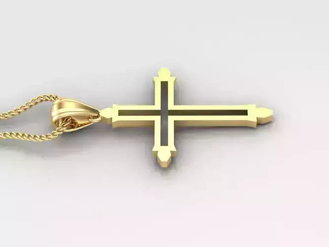 Jesus Christ Cross Pendant Print 4CP055