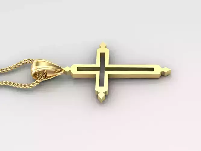 Jesus Christ Cross Pendant Print 4CP054