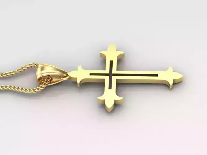 Jesus Christ Cross Pendant Print 4CP053