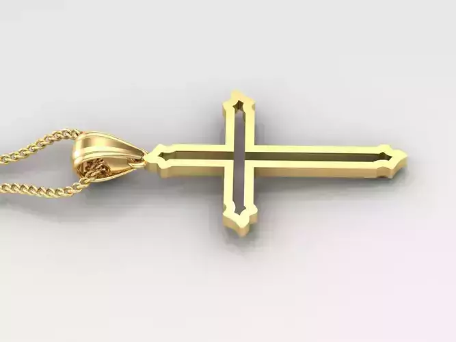 Jesus Christ Cross Pendant Print 4CP051