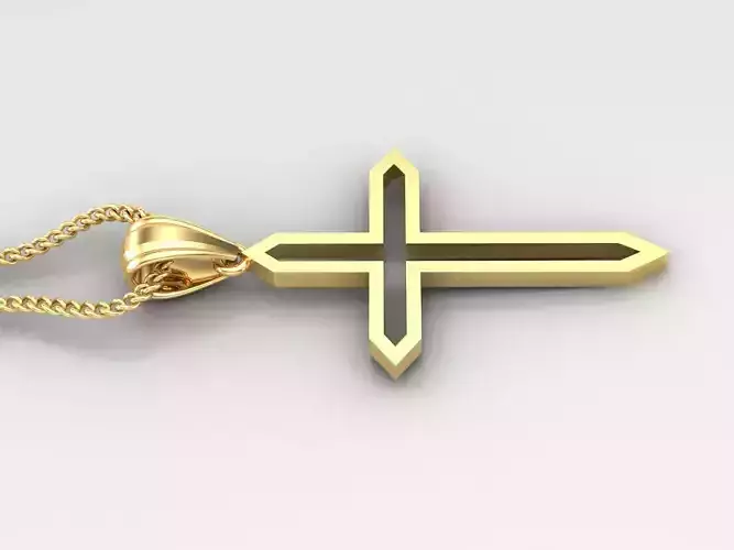 Jesus Christ Cross Pendant Print 4CP048