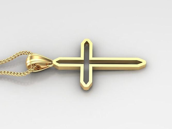 Jesus Christ Cross Pendant Print 4CP047 3D print model