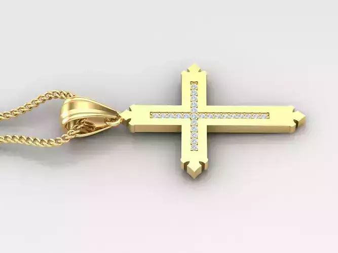 Jesus Christ Cross Pendant Print 4CP046