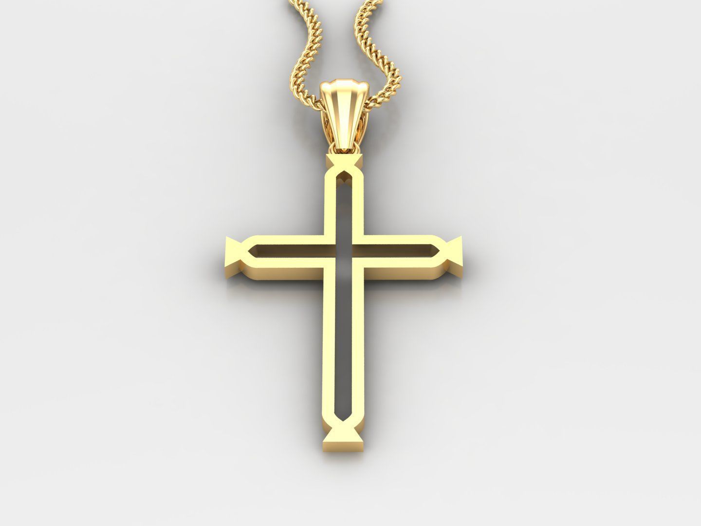 Jesus Christ Cross Pendant Print 4CP045 3D print model_3