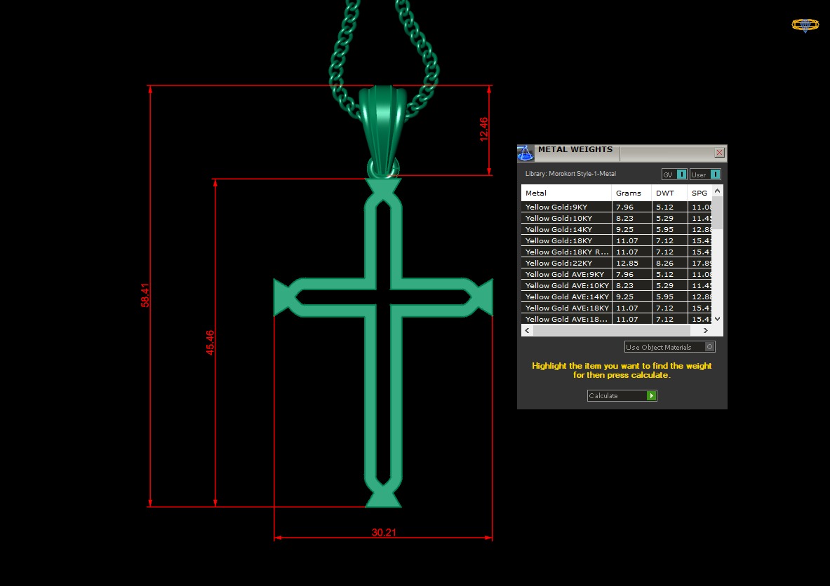 Jesus Christ Cross Pendant Print 4CP045 3D print model_1
