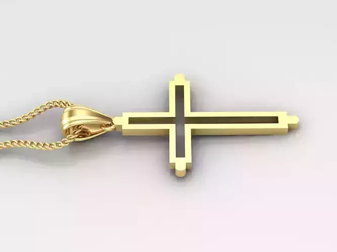 Jesus Christ Cross Pendant Print 4CP044