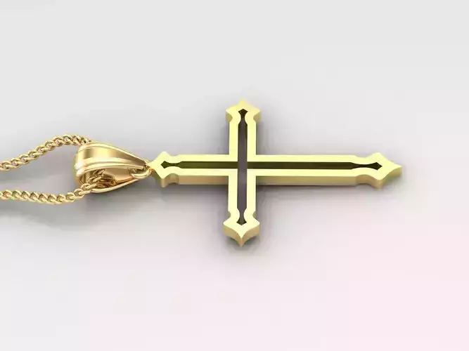 Jesus Christ Cross Pendant Print 4CP043