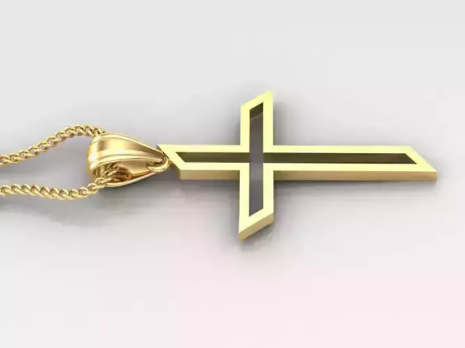 Jesus Christ Cross Pendant Print 4CP042