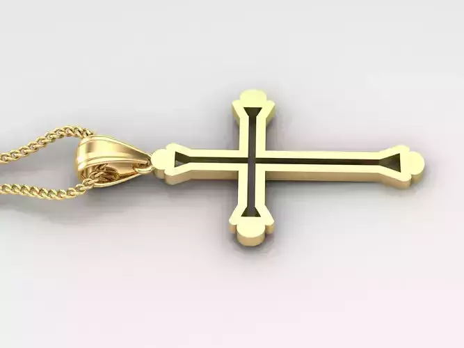 Jesus Christ Cross Pendant Print 4CP041