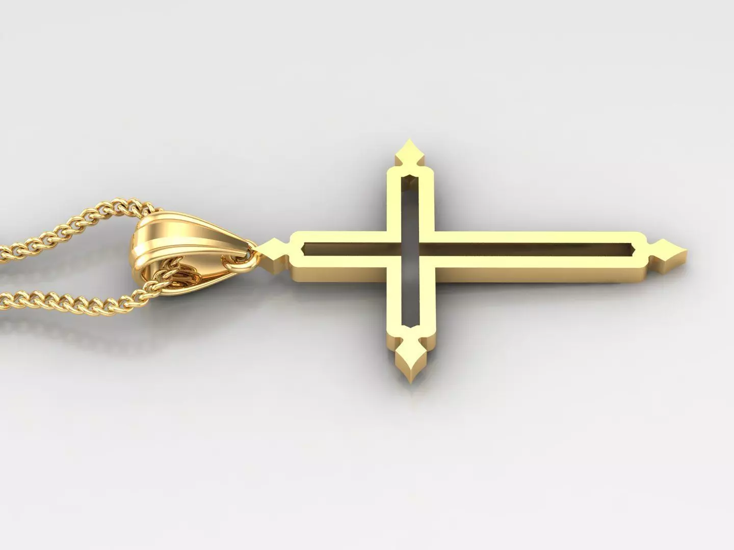 Jesus Christ Cross Pendant Print 4CP040 3D print model_0