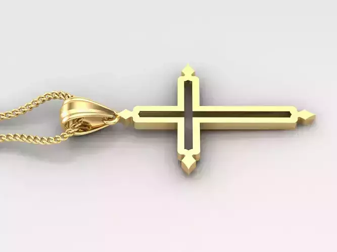 Jesus Christ Cross Pendant Print 4CP040