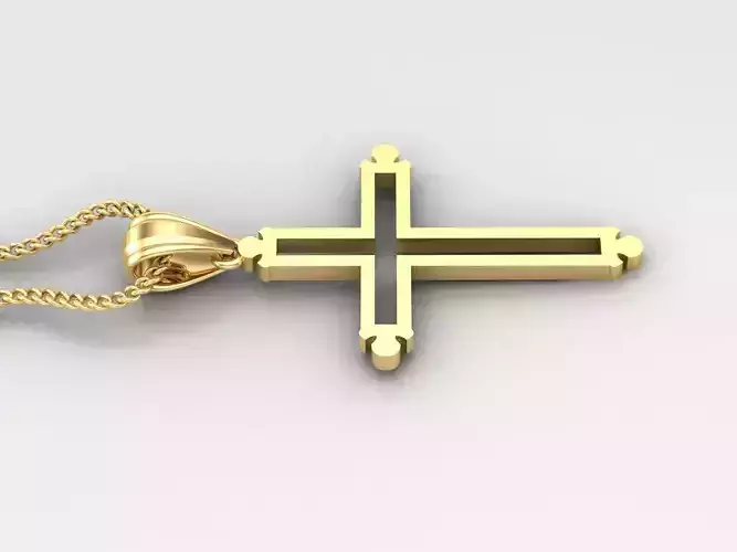 Jesus Christ Cross Pendant Print 4CP039