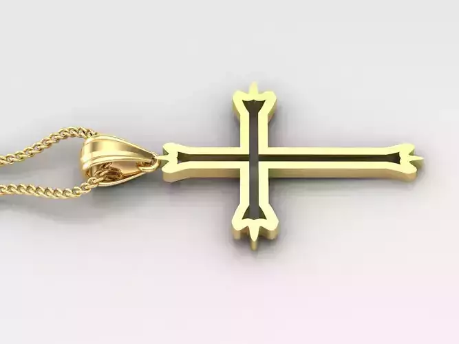 Jesus Christ Cross Pendant Print 4CP038