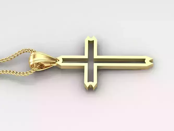 Jesus Christ Cross Pendant Print 4CP037