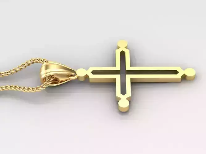 Jesus Christ Cross Pendant Print 4CP036