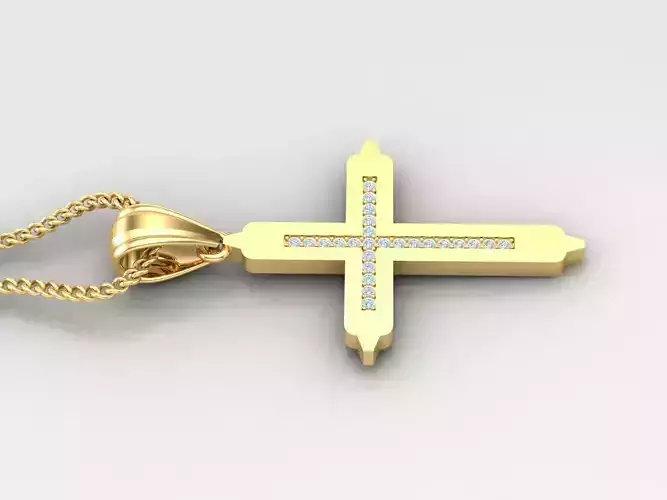 Jesus Christ Cross Pendant Print 4CP035