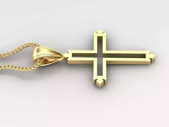 Jesus Christ Cross Pendant Print 4CP032