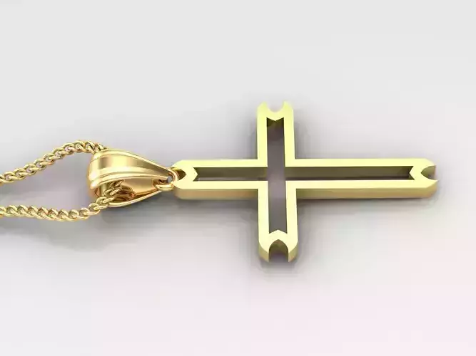 Jesus Christ Cross Pendant Print 4CP031