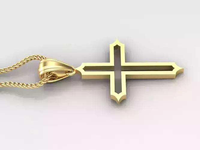 Jesus Christ Cross Pendant Print 4CP030