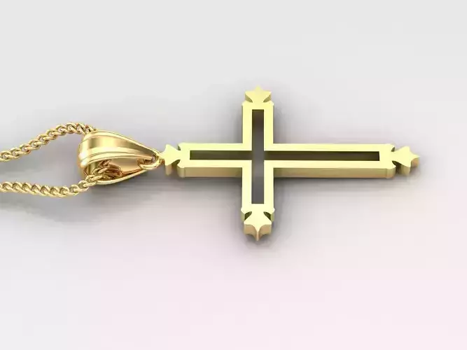 Jesus Christ Cross Pendant Print 4CP029