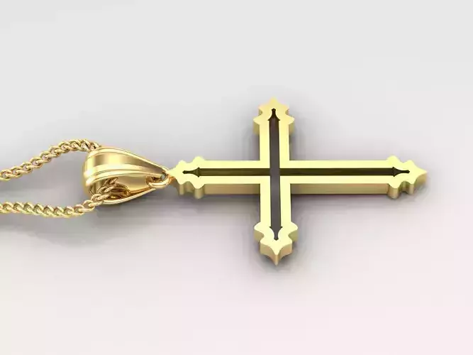 Jesus Christ Cross Pendant Print 4CP028