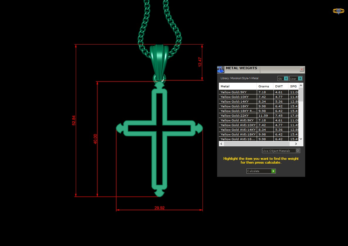 Jesus Christ Cross Pendant Print 4CP027 3D print model_1