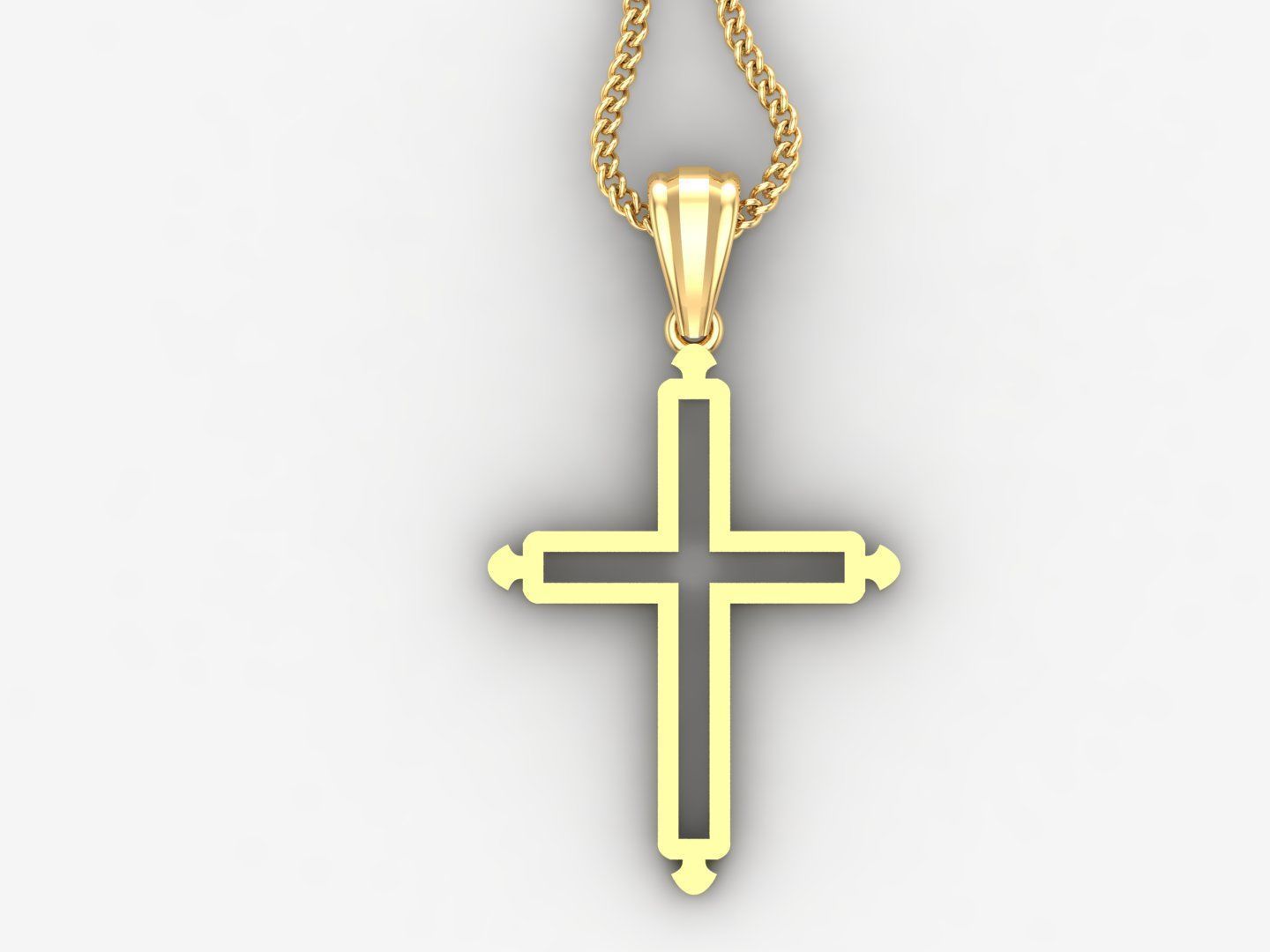 Jesus Christ Cross Pendant Print 4CP027 3D print model_4