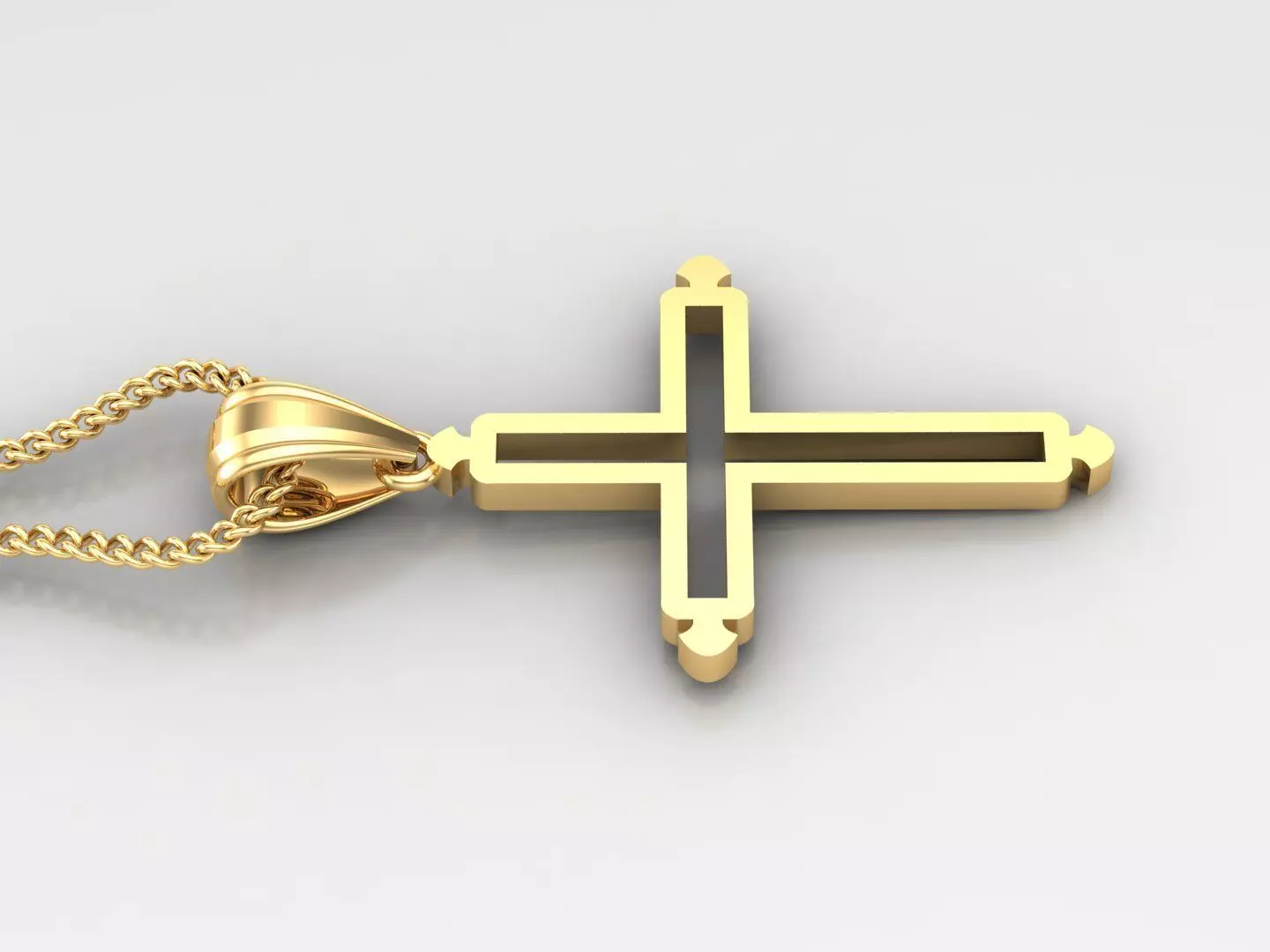 Jesus Christ Cross Pendant Print 4CP027 3D print model_0