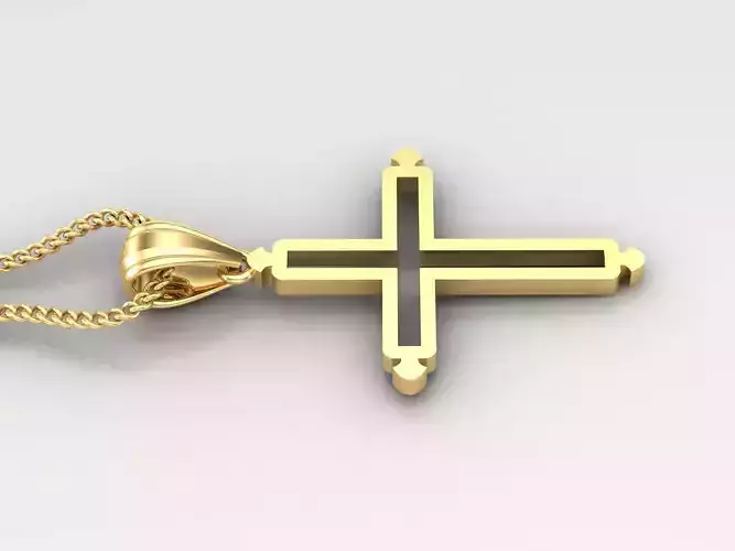 Jesus Christ Cross Pendant Print 4CP027