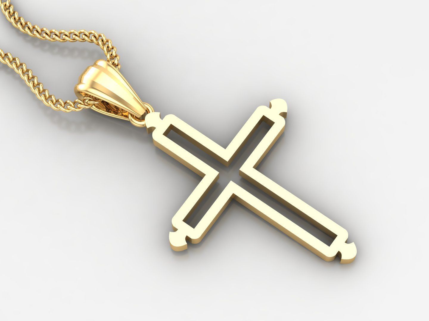 Jesus Christ Cross Pendant Print 4CP027 3D print model_2