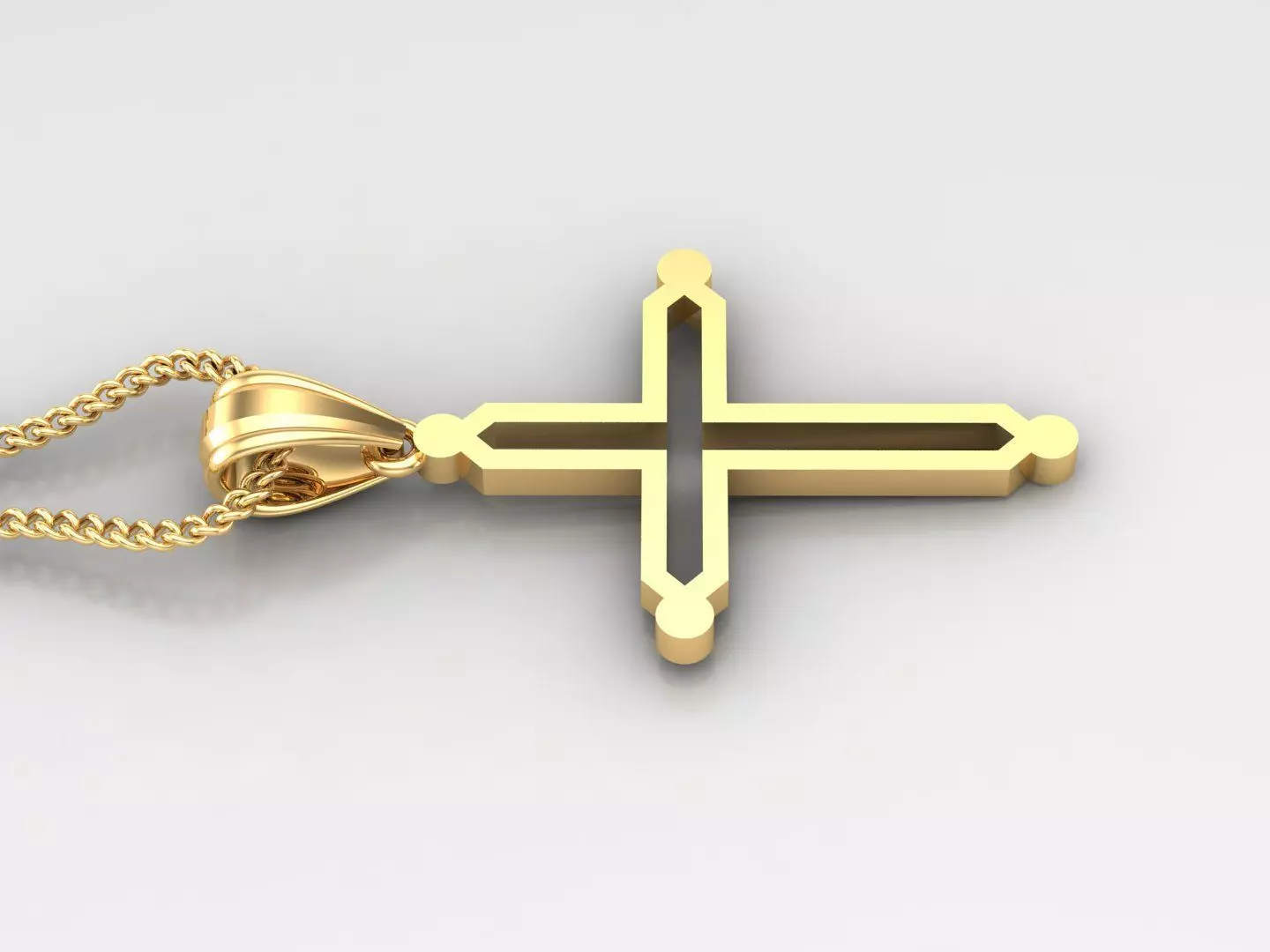 Jesus Christ Cross Pendant Print 4CP025 3D print model_0