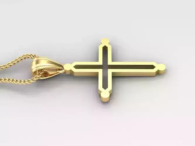 Jesus Christ Cross Pendant Print 4CP025