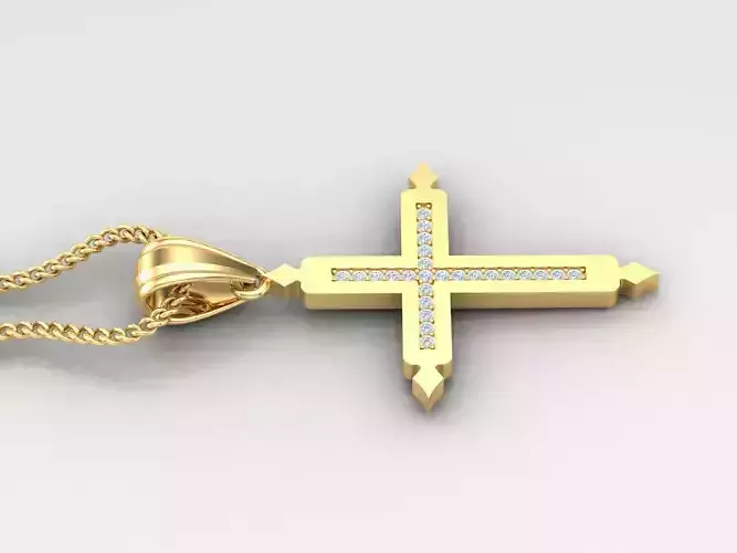 Jesus Christ Cross Pendant Print 4CP024