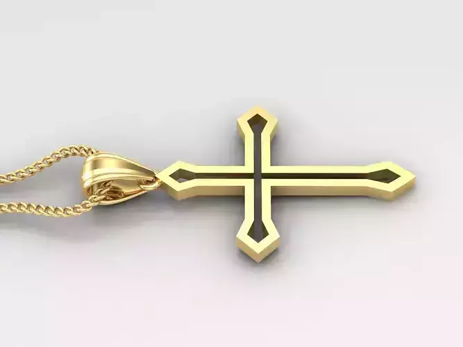 Jesus Christ Cross Pendant Print 4CP023