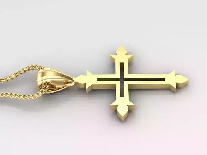 Jesus Christ Cross Pendant Print 4CP021