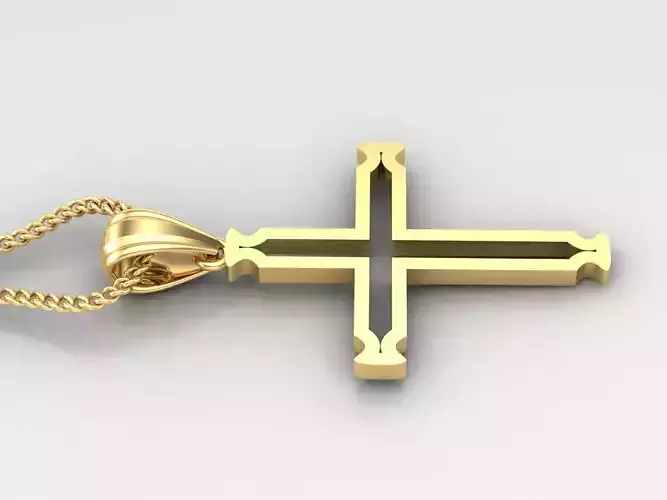 Jesus Christ Cross Pendant Print 4CP020