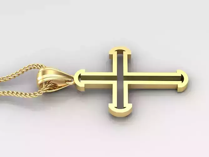 Jesus Christ Cross Pendant Print 4CP018