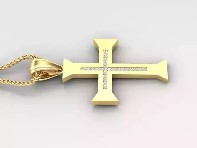 Jesus Christ Cross Pendant Print 4CP015