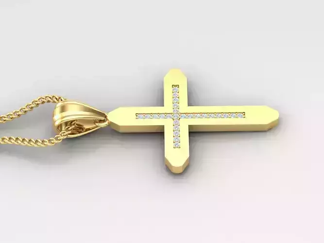 Jesus Christ Cross Pendant Print 4CP014