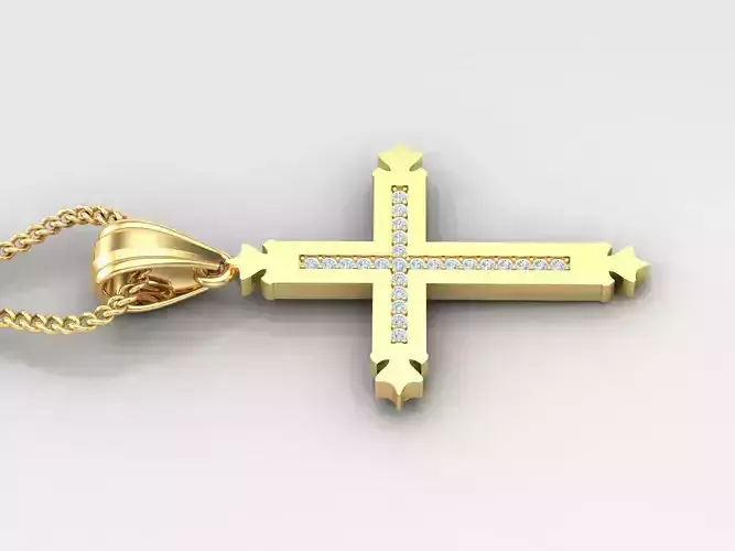 Jesus Christ Cross Pendant Print 4CP013