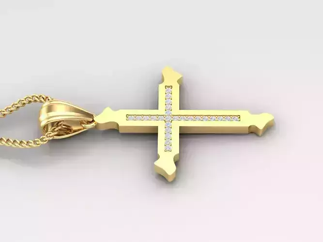Jesus Christ Cross Pendant Print 4CP012