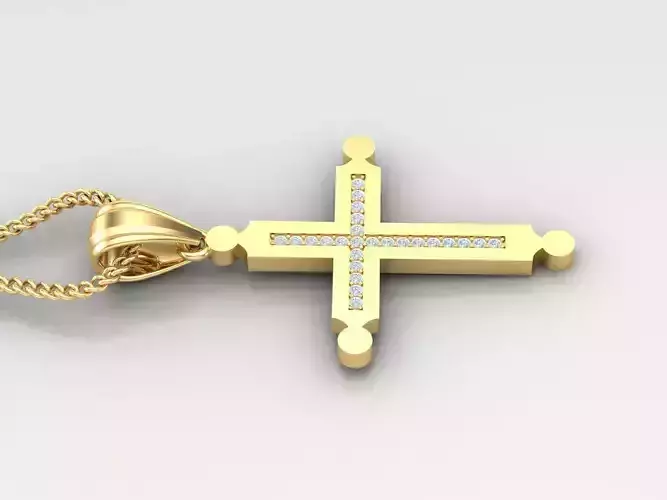 Jesus Christ Cross Pendant Print 4CP009