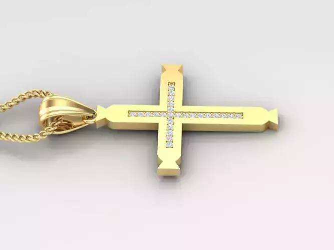 Jesus Christ Cross Pendant Print 4CP007
