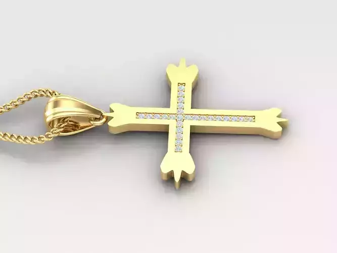 Jesus Christ Cross Pendant Print 4CP006