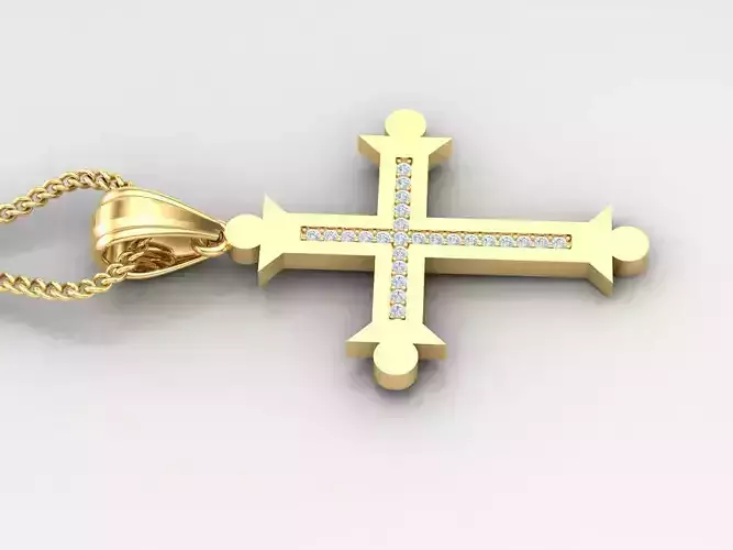 Jesus Christ Cross Pendant Print 4CP004