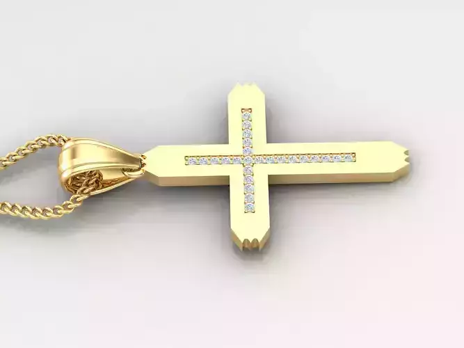 Jesus Christ Cross Pendant Print 4CP002