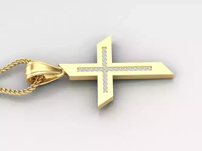 Jesus Christ Cross Pendant Print 4CP001