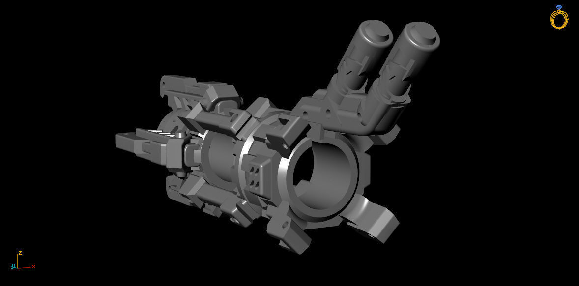 Transformers Concept Art Megatron add on for Bazooka 3D print model_3
