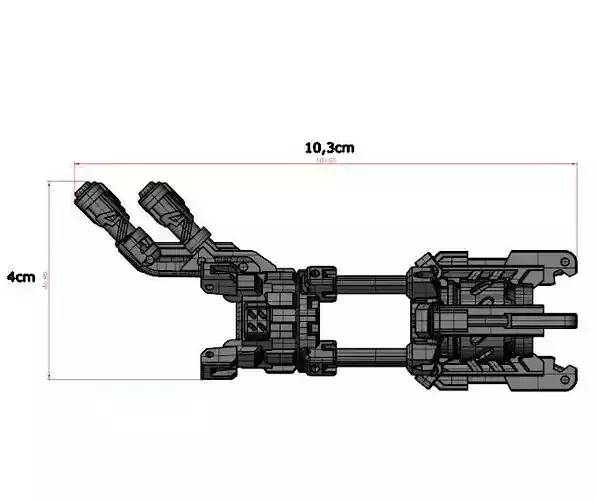 Transformers Concept Art Megatron add on for Bazooka 3D print model